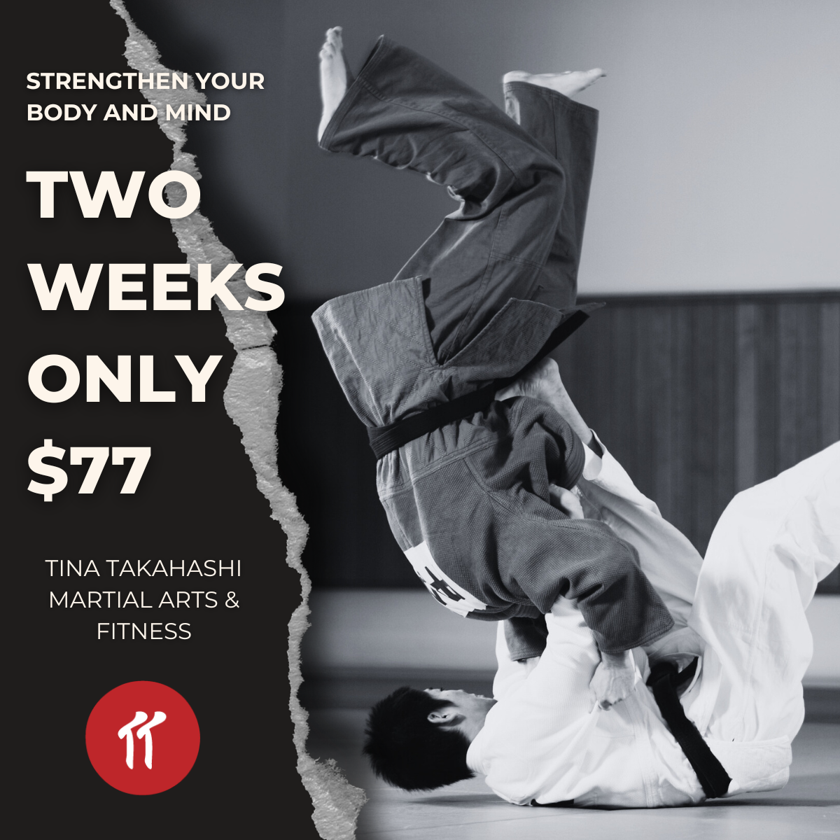 Tina Takahashi Martial Arts & Fitness Facebook ad from Mar 9, 2026