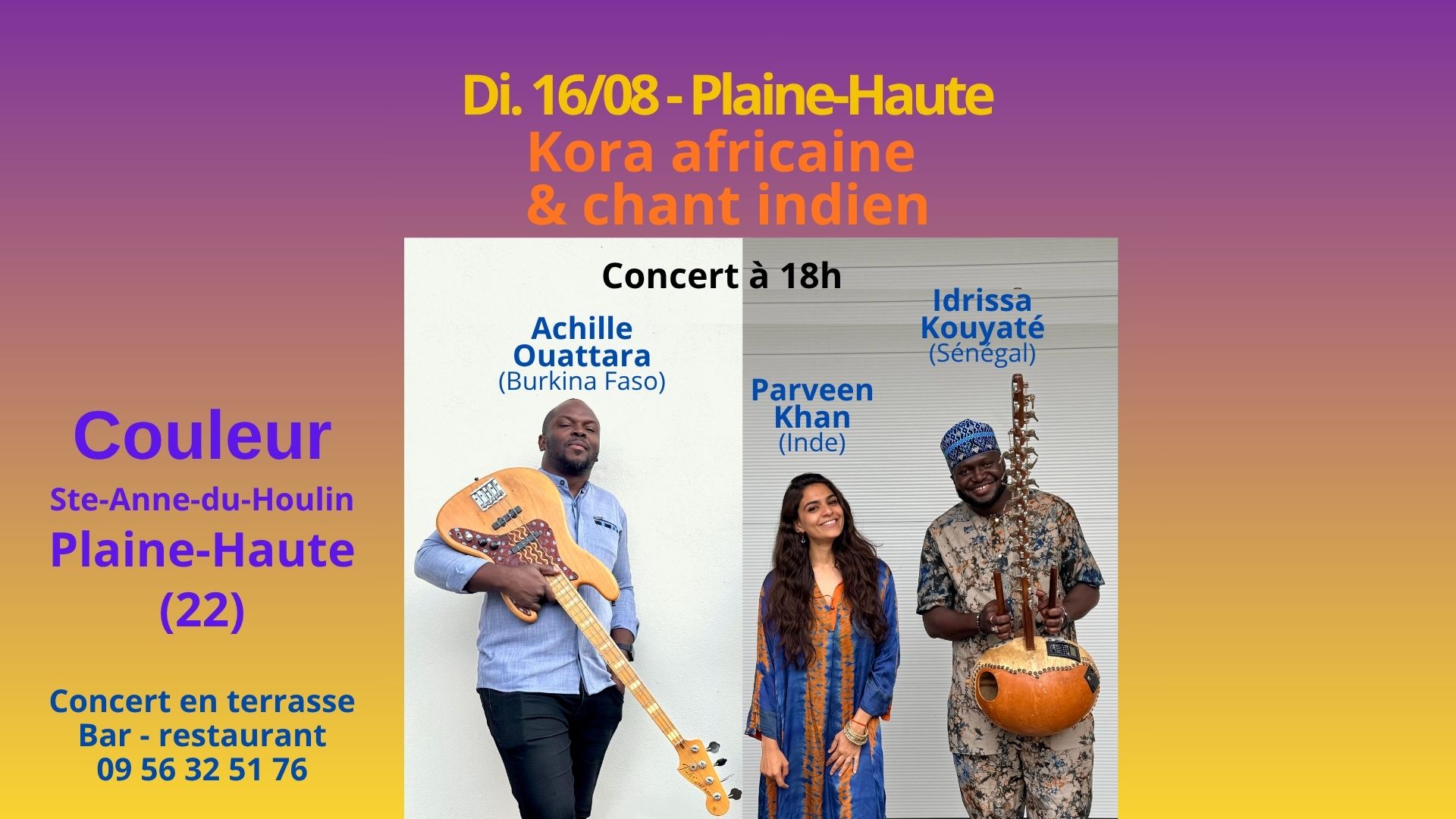 LeSwan Facebook ad: Idrissa Kouyaté & Parveen Khan Trio / Plaine-Haute (22)…