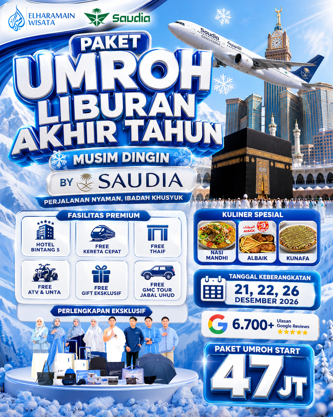 Elharamain wisata Facebook ad: Tiket Sudah Confirm, Jadwal Pasti - Daftar Umroh Sekarang!