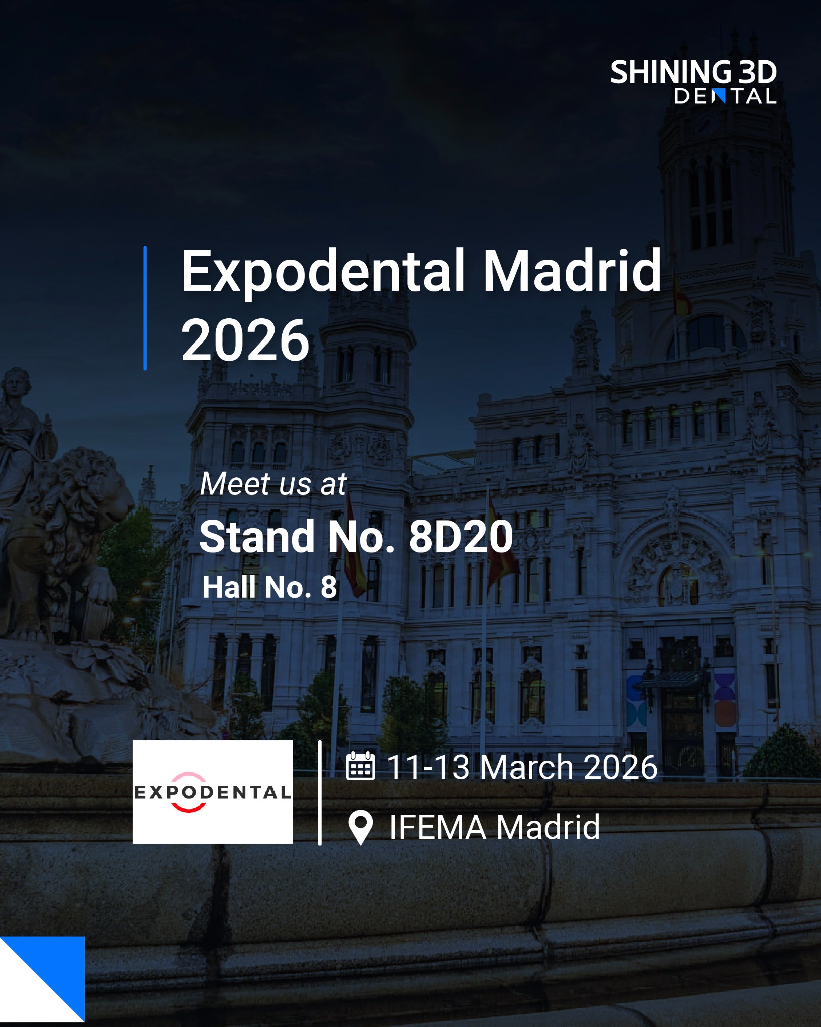 SHINING 3D DENTAL Facebook ad: Meet SHINING 3D Dental at Expodental Madrid 2026