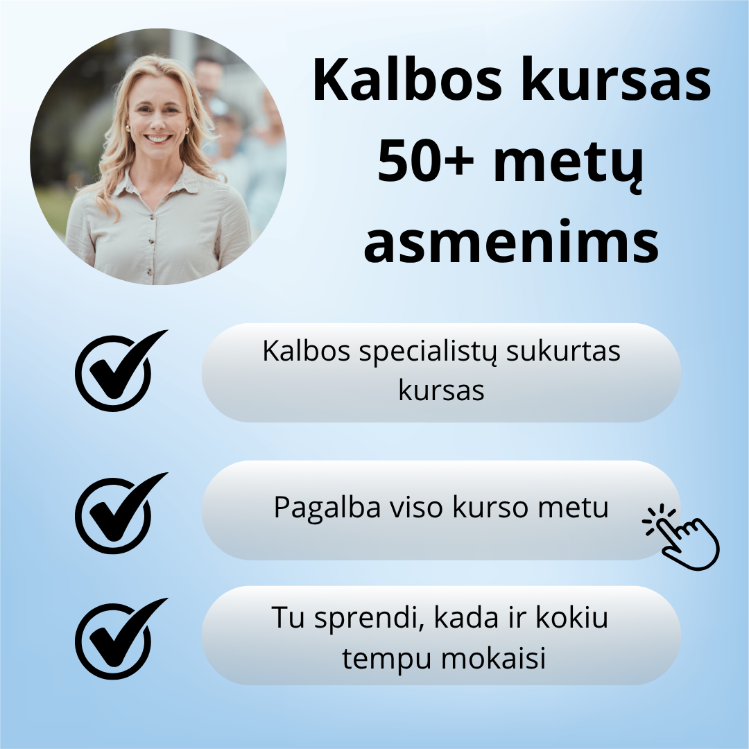 LingoPass Facebook ad: Anglų kalba suaugusiems per 30 dienų