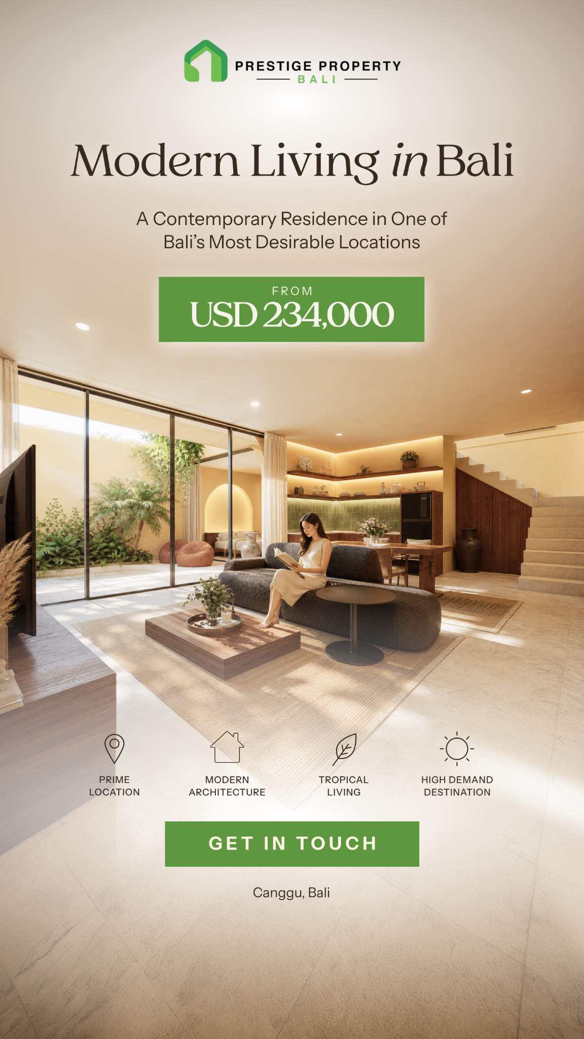 Prestige Property Bali Facebook ad: 30 More Years. Built In.
