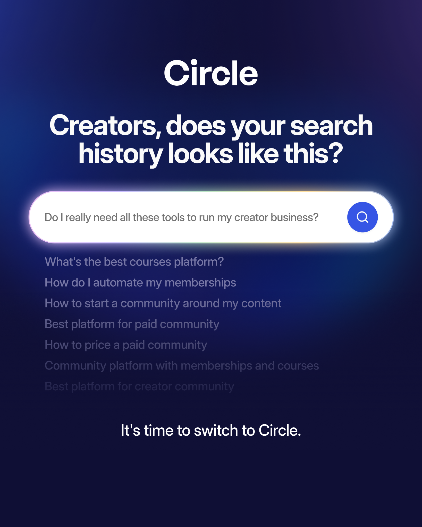 Circle Facebook ad
