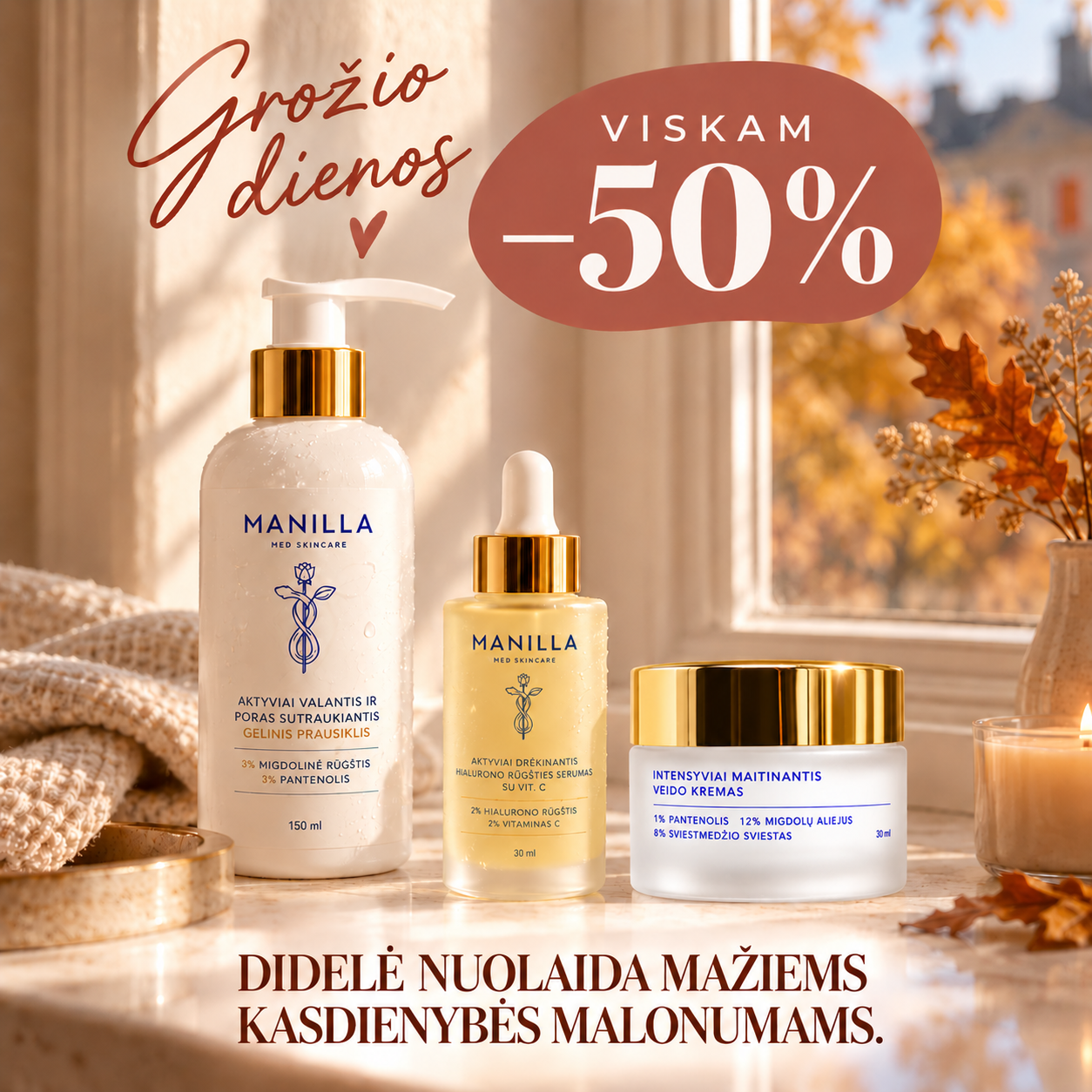 Manilla Facebook ad: -50% VISKAM