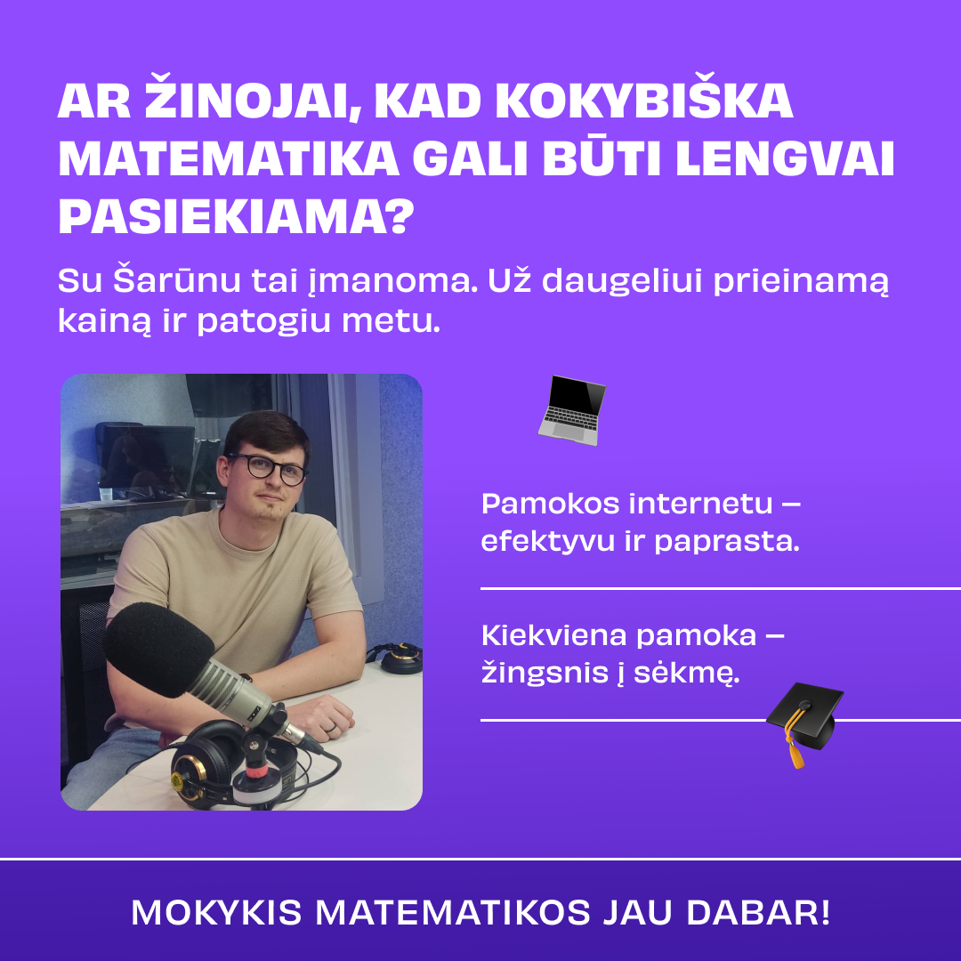 Matematikos Mokytojas Šarūnas Facebook ad