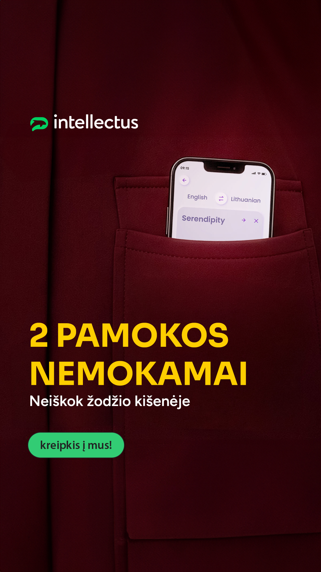 Anglų kalbos mokykla „Intellectus“ Facebook ad