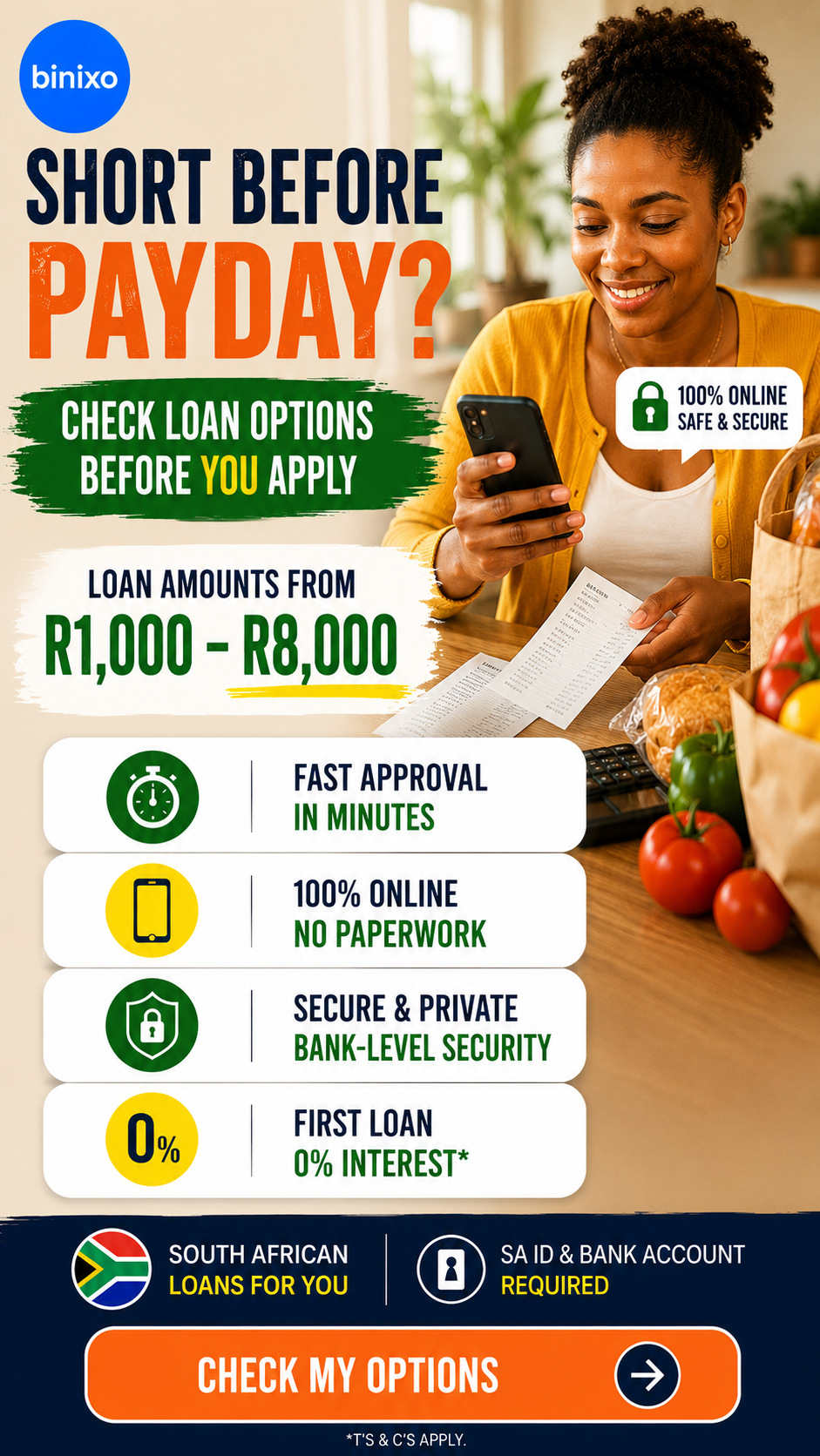Binixo RSA Facebook ad