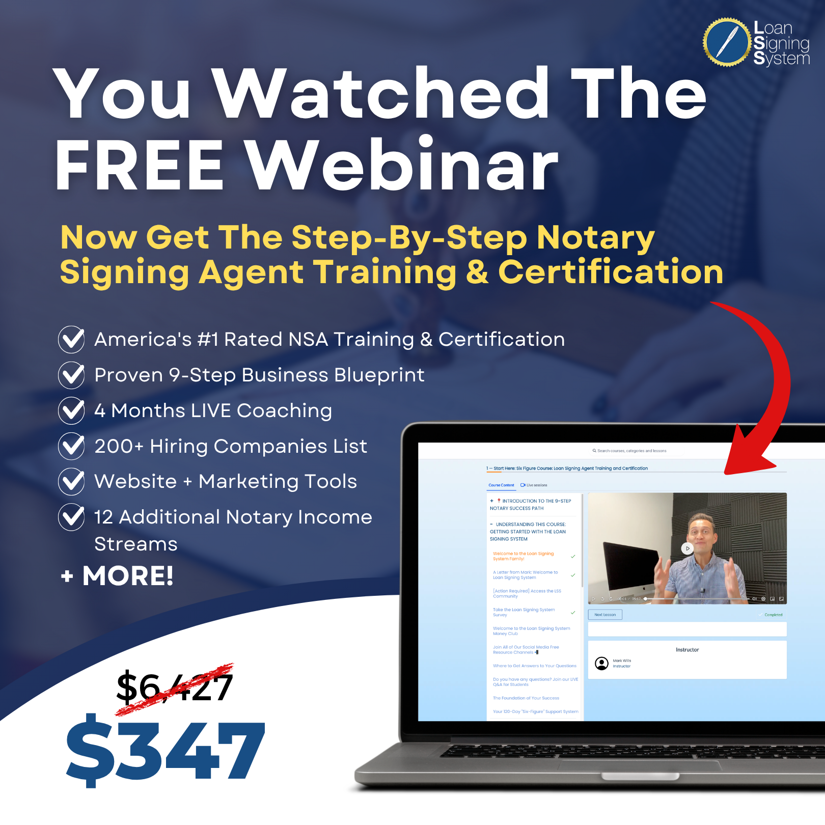 Loan Signing System Facebook ad: #1 Rated Online Notary Training