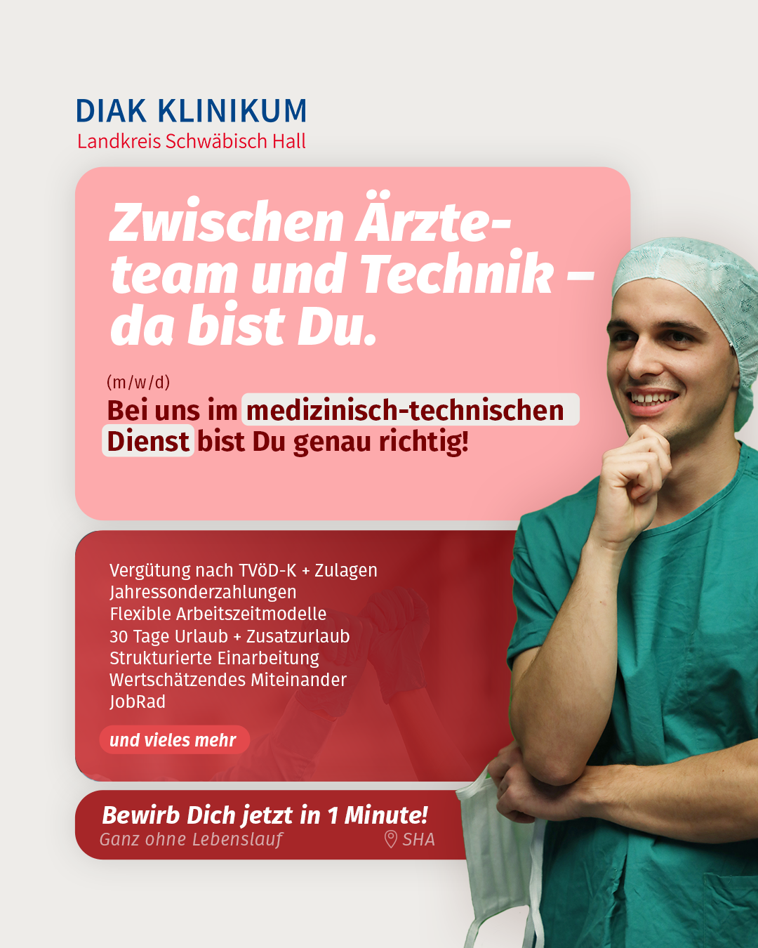 Diak Klinikum Facebook ad: Bewirb Dich jetzt ganz unverbindlich!