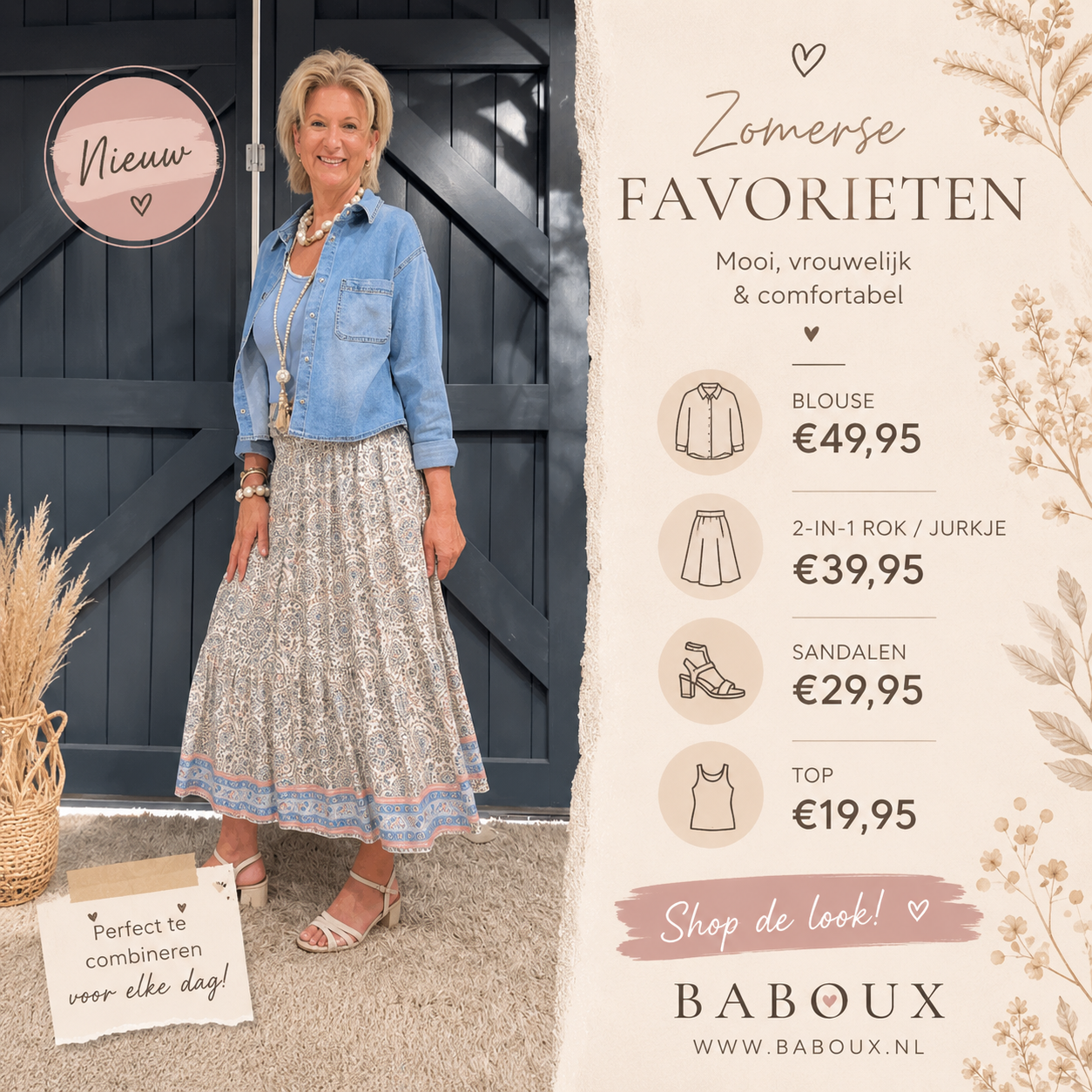 Baboux betaalbare damesmode Facebook ad