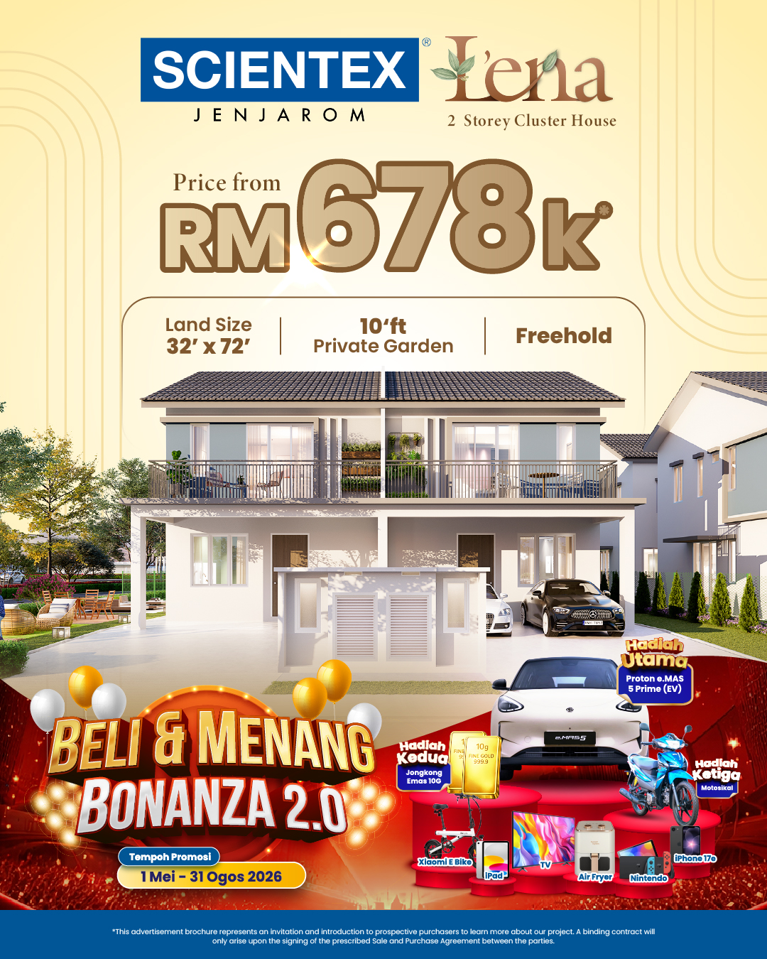 Scientex Jenjarom Facebook ad: Own More Than a Home, Own a Rewarding…