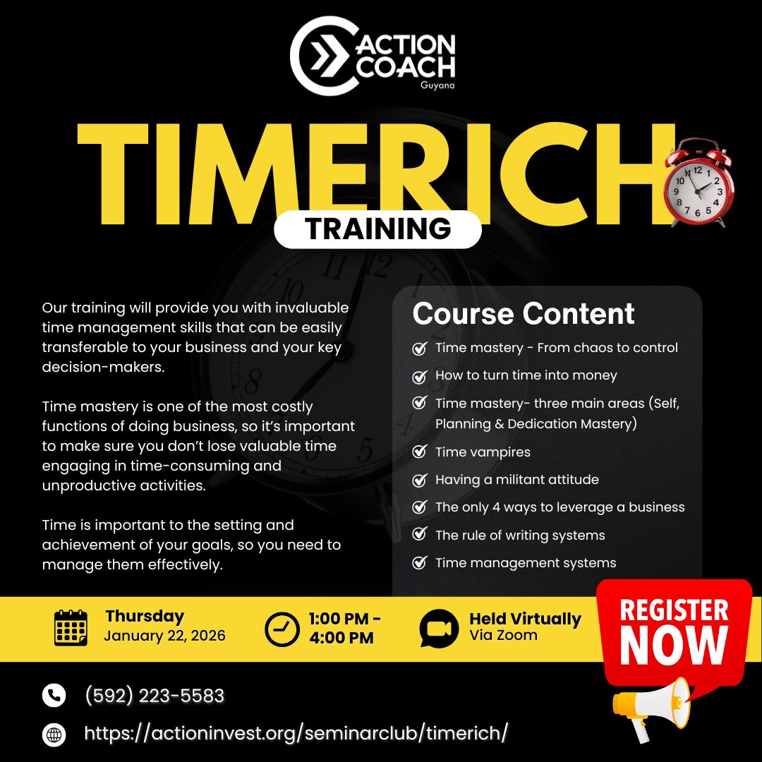 ActionCOACH Guyana Facebook ad