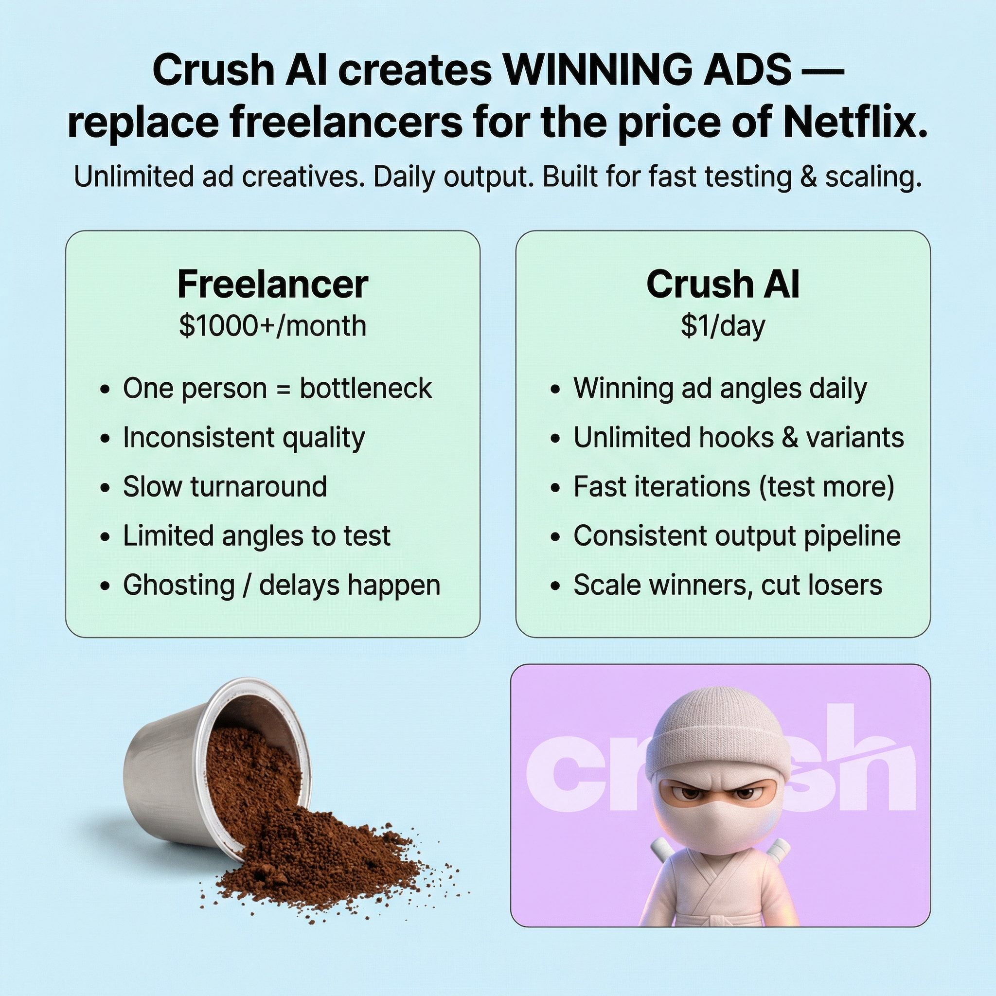 trycrush.ai Facebook ad