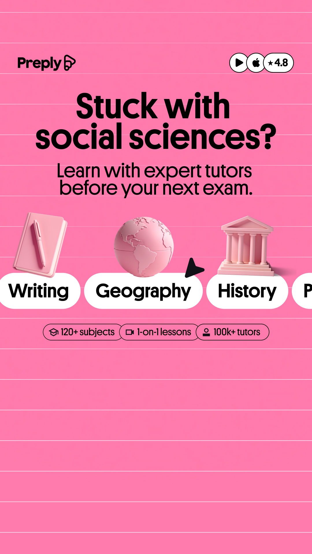 Preply Facebook ad