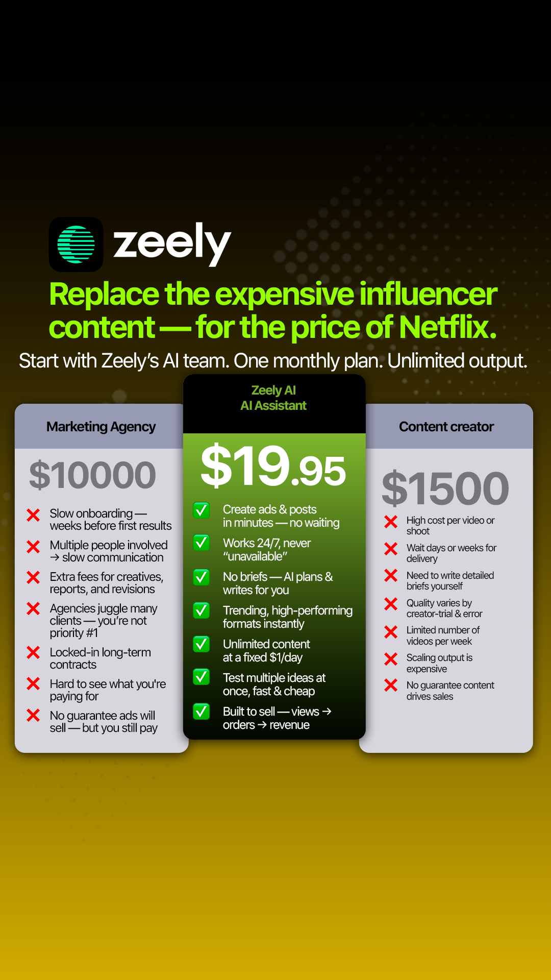 Zeely Facebook ad