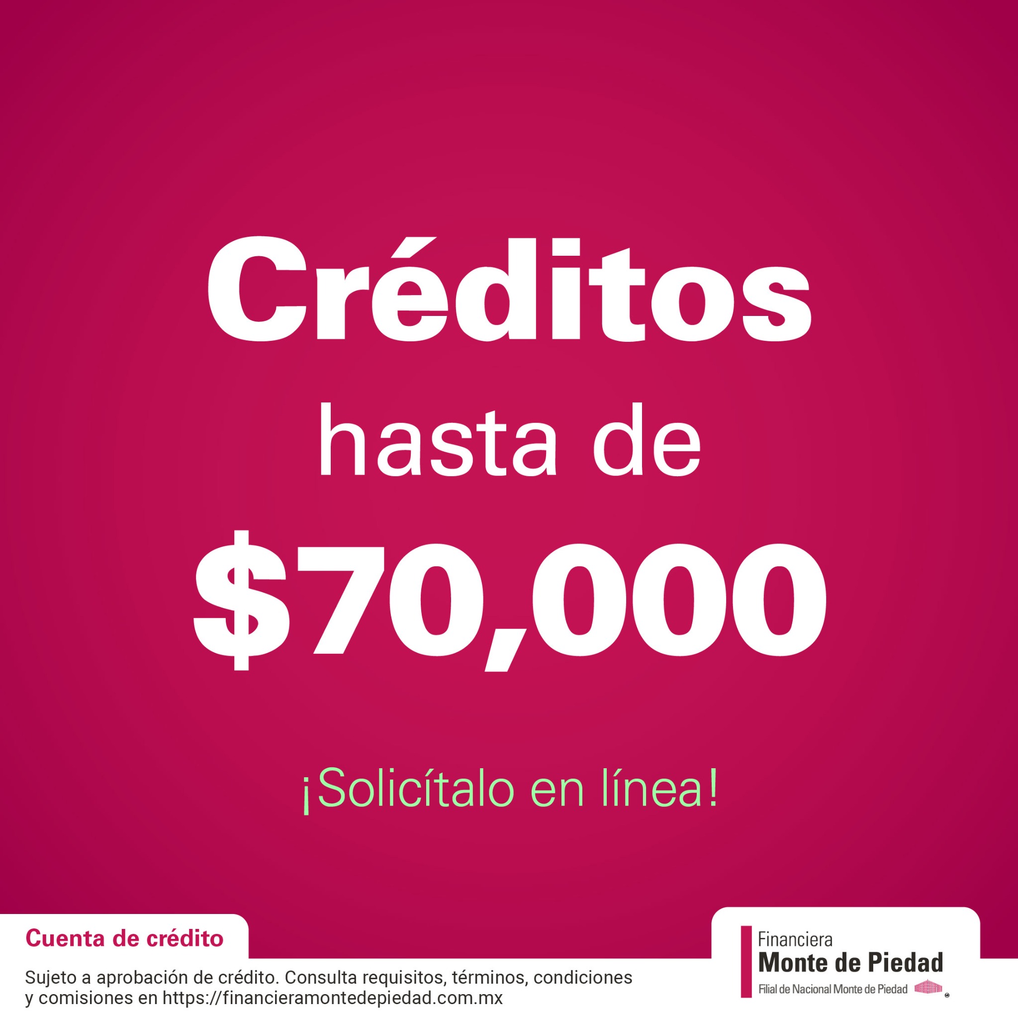Financiera Monte de Piedad Facebook ad