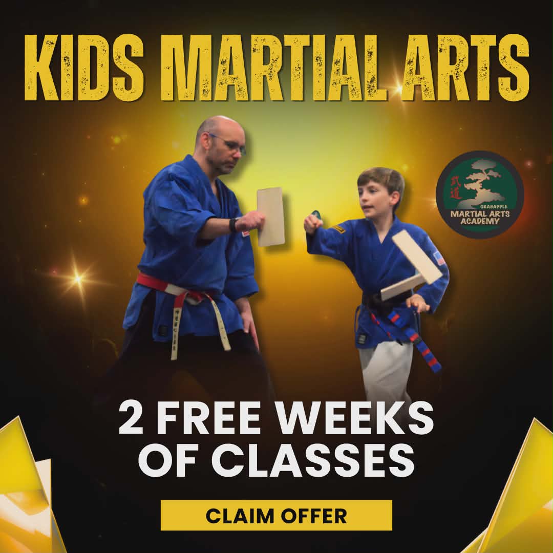 Crabapple Martial Arts Academy Facebook ad: Alpharetta Kids Karate - 25 Free Voucher Giveaway