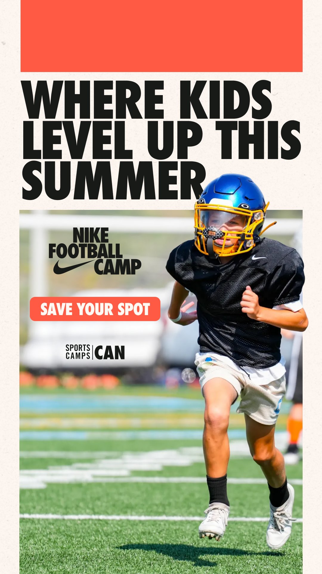 Nike Sports Camps Canada Facebook ad