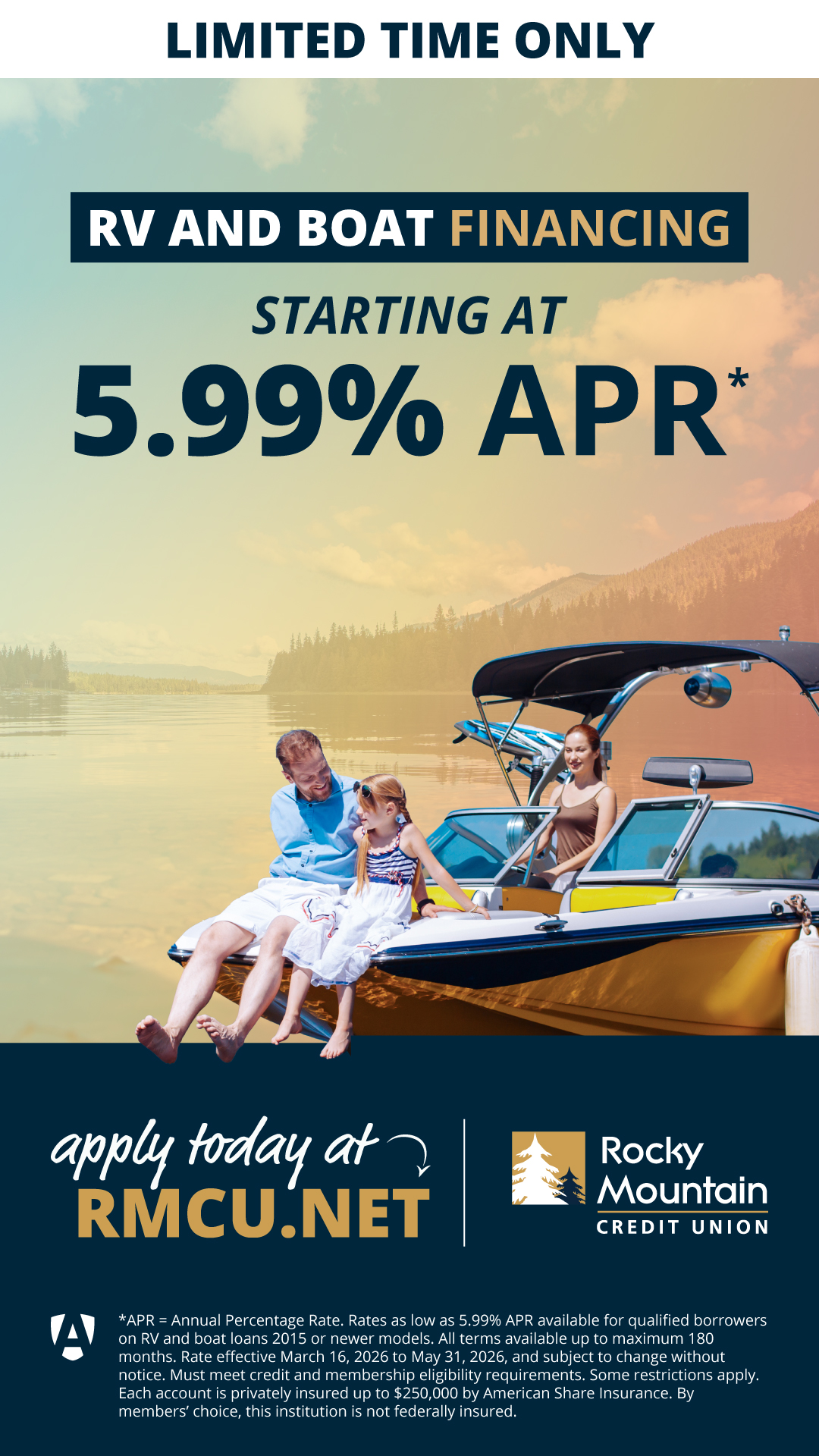 Rocky Mountain Credit Union Facebook ad from Apr 1, 2026