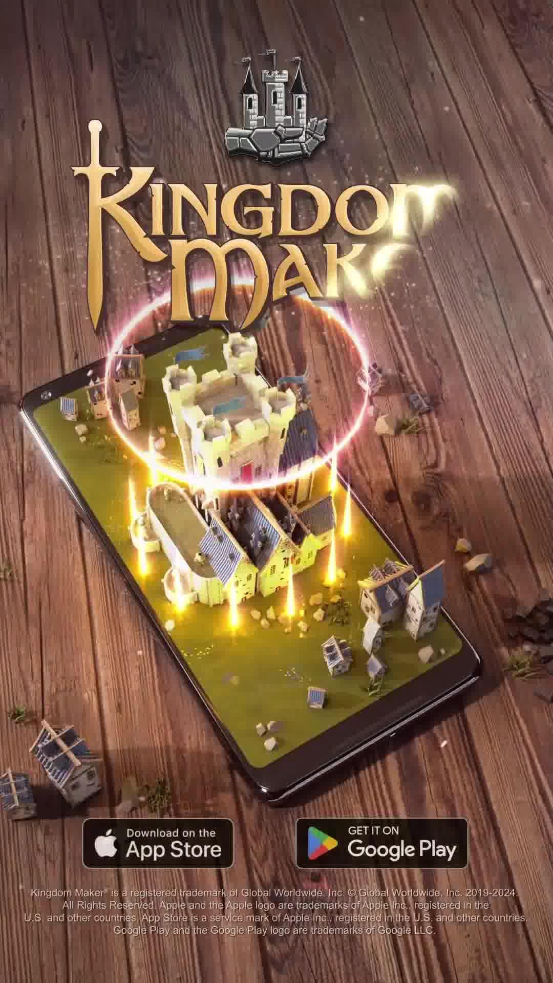Kingdom Maker Facebook ad: Welcome to Kingdom Maker, the ultimate mobile game where…