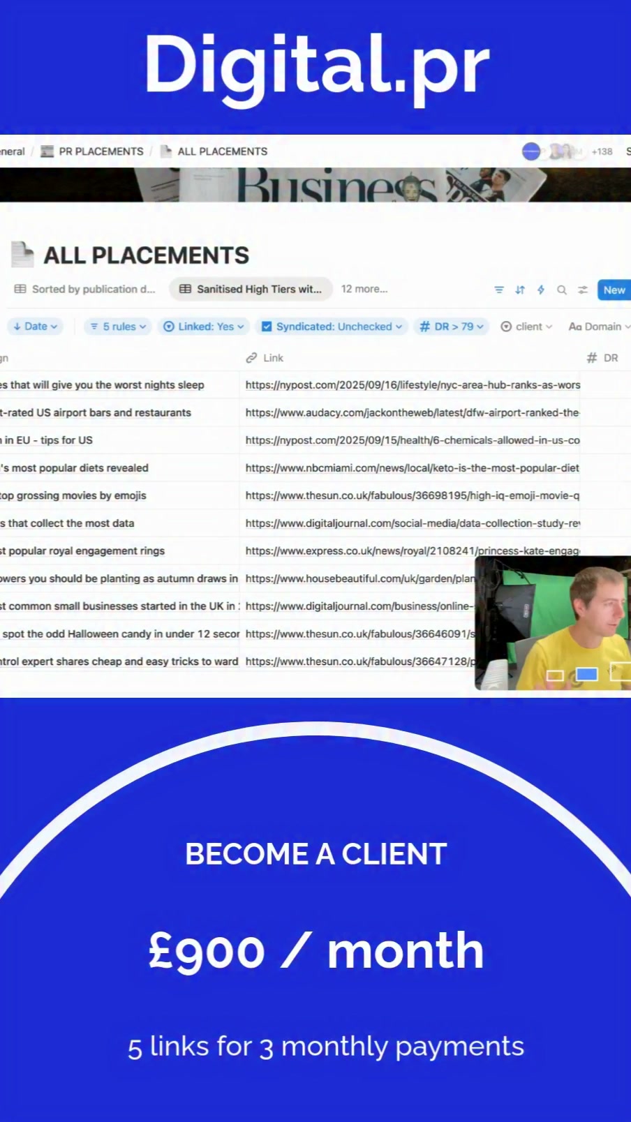 Search Intelligence Ltd Facebook ad: Digital PR from £900/month