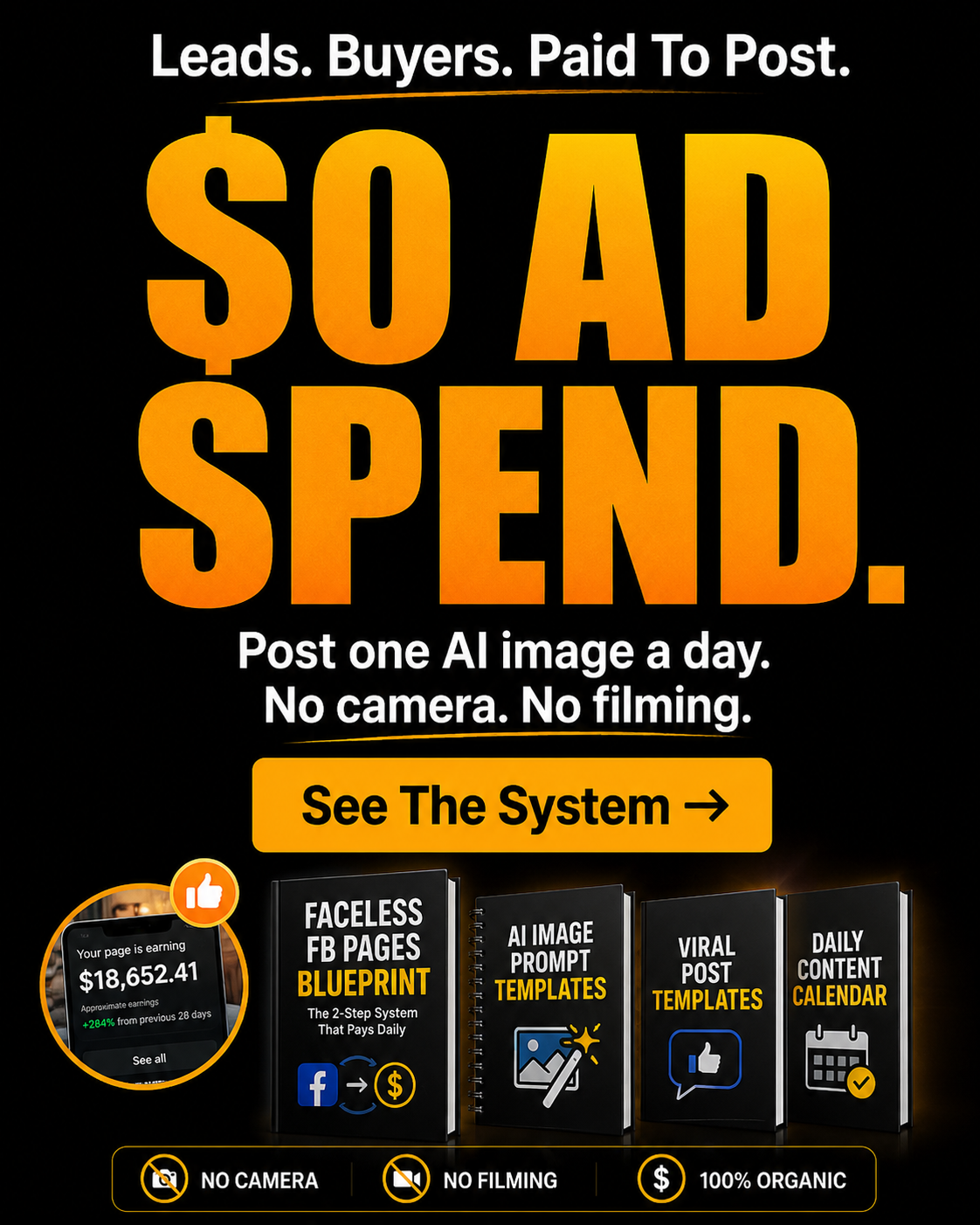 Daniel & Celina Chou Facebook ad: The 15-Minute Faceless Facebook System
