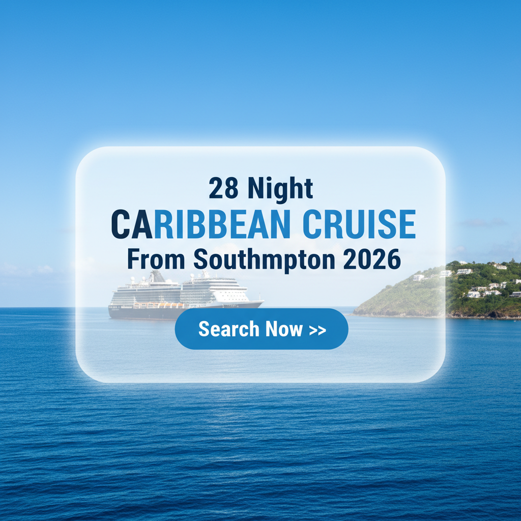 Essential Service Solutions Facebook ad: Search for 28 Night Caribbean Cruise From Southampton 2026