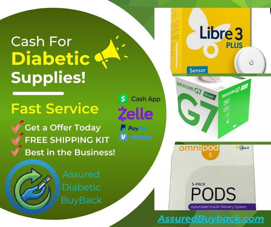 Assured Diabetic Supply Buyers Facebook ad: Looking to sell your unused diabetic supplies?
