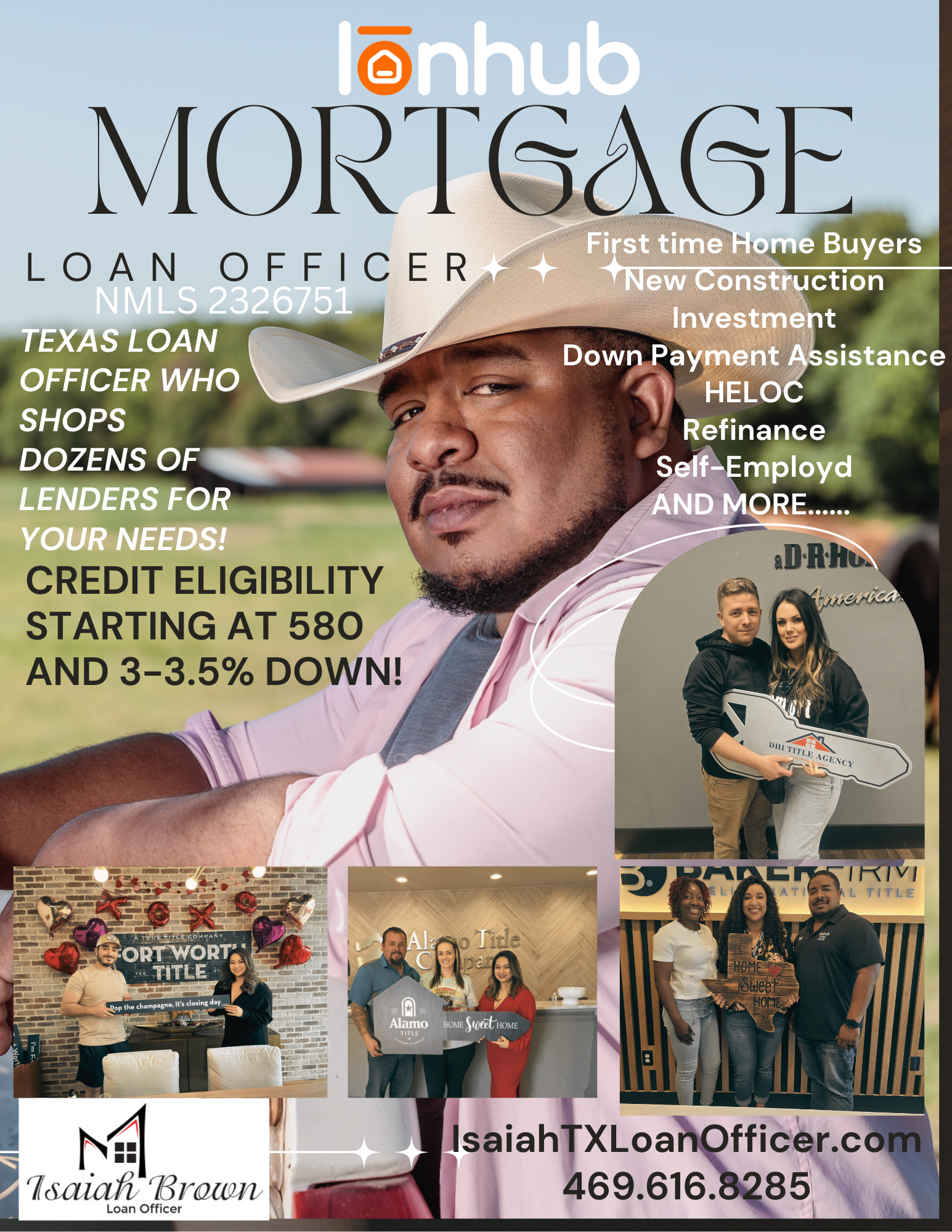 Isaiah - Texas Loan Officer Facebook ad: Contact me Today!