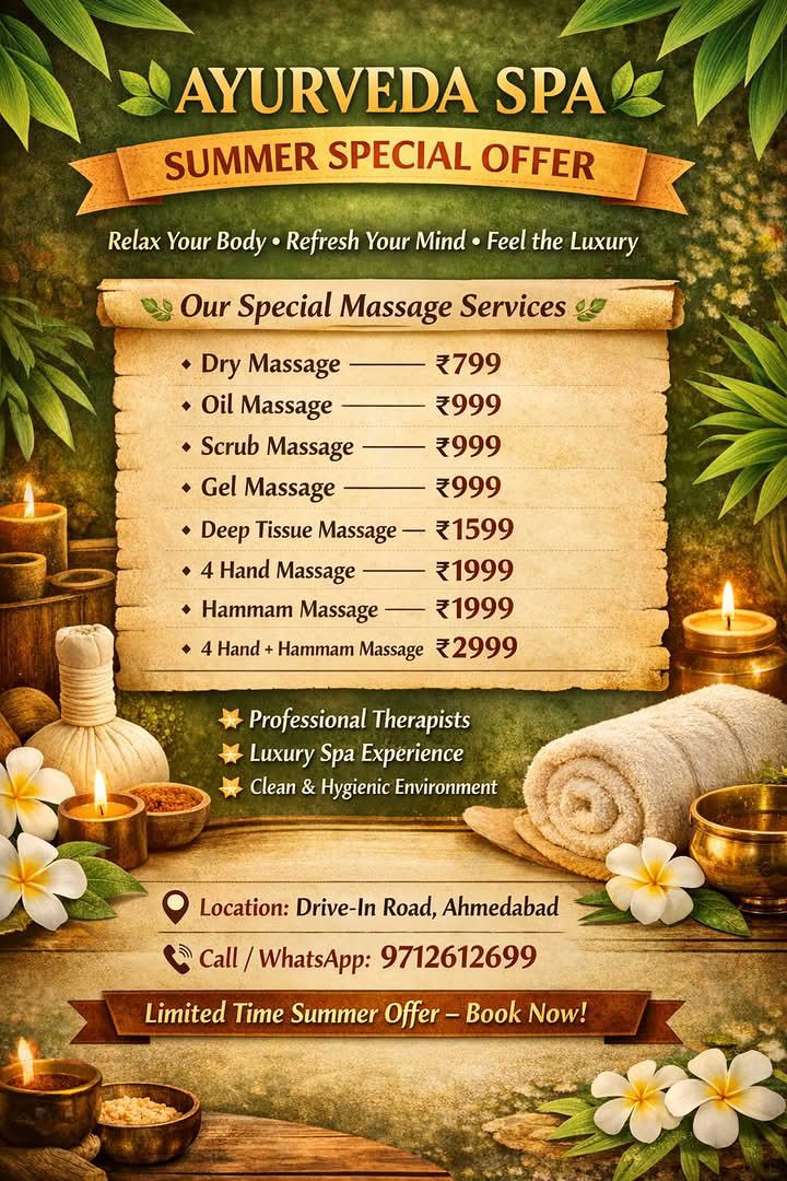 Ayurveda spa Facebook ad from Apr 6, 2026