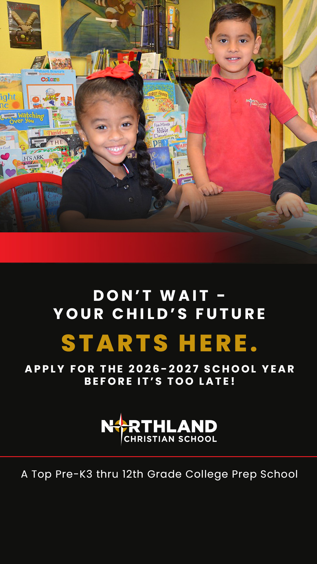 Northland Christian School Facebook ad from Mar 1, 2026