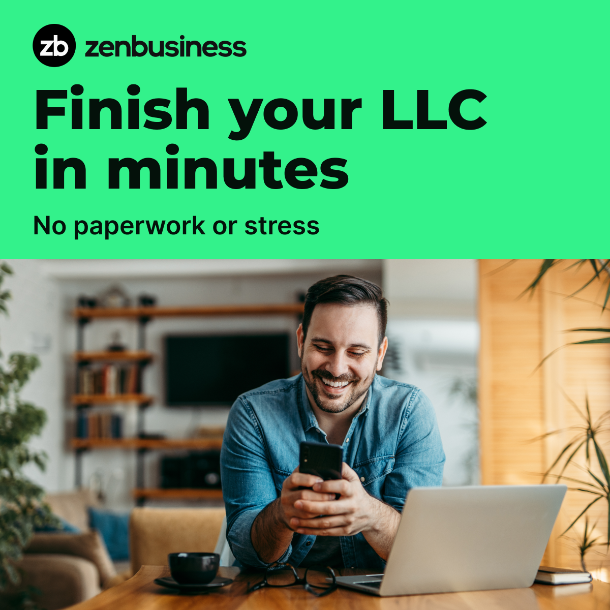 ZenBusiness Facebook ad