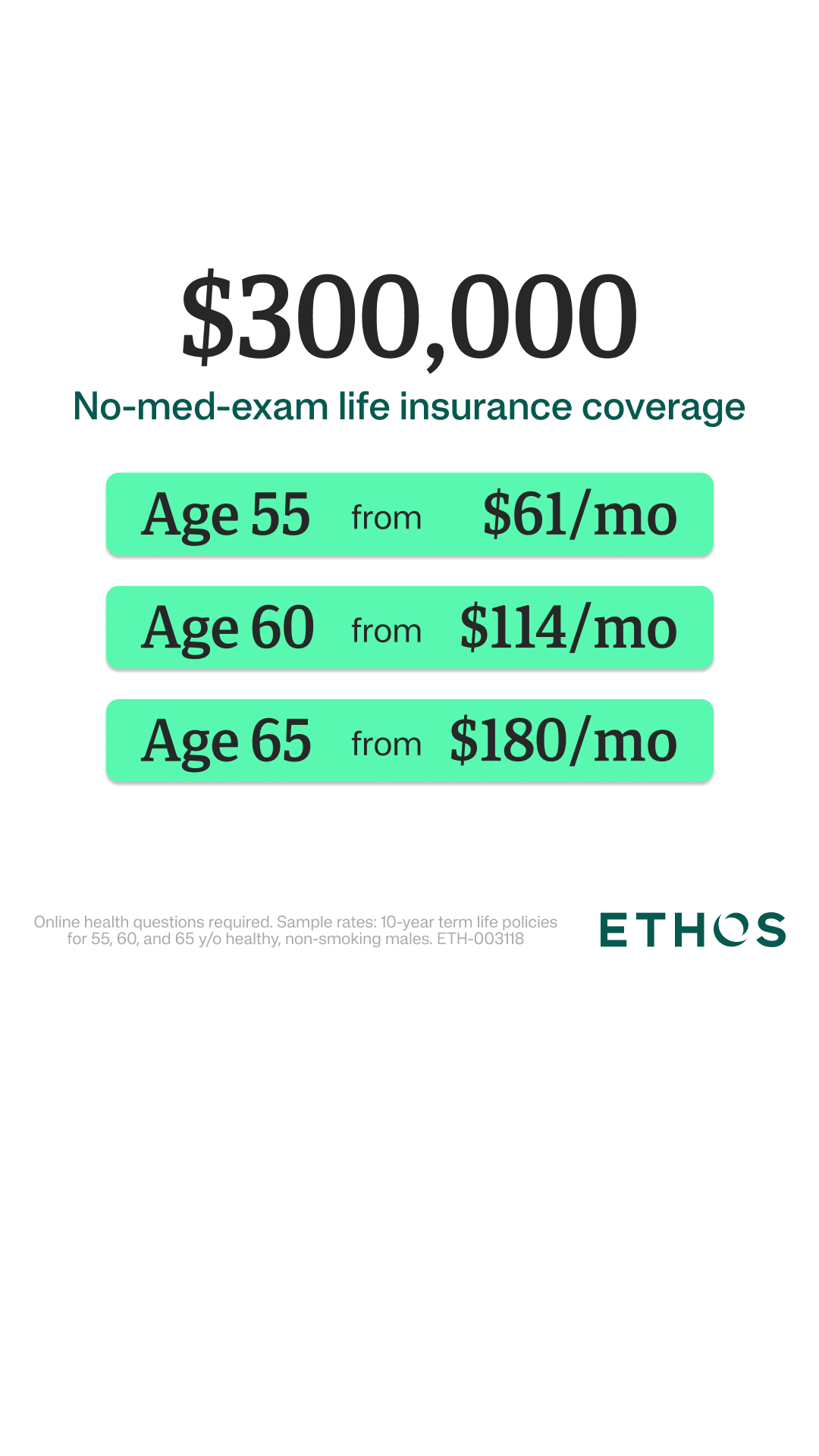 Ethos Facebook ad