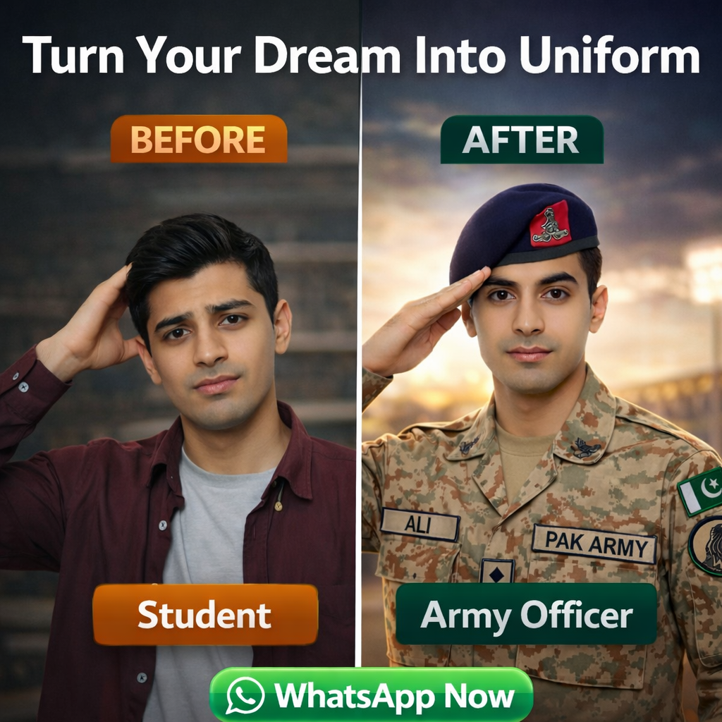 Forces Academy Faisalabad - Karachi Campus Facebook ad: 𝐋𝐚𝐬𝐭 𝐂𝐡𝐚𝐧𝐜𝐞: 𝐉𝐨𝐢𝐧 𝟏𝟓𝟖 𝐏𝐌𝐀 𝐋𝐨𝐧𝐠…
