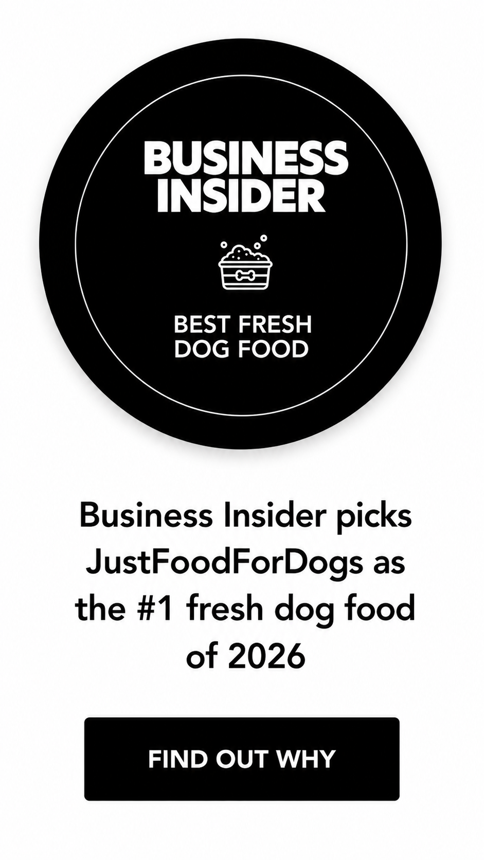 Just Food For Dogs Facebook ad