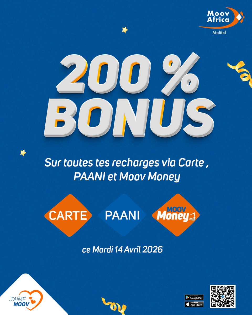 Moov Africa Malitel Facebook ad: Aujourd’hui, c’est cadeau
