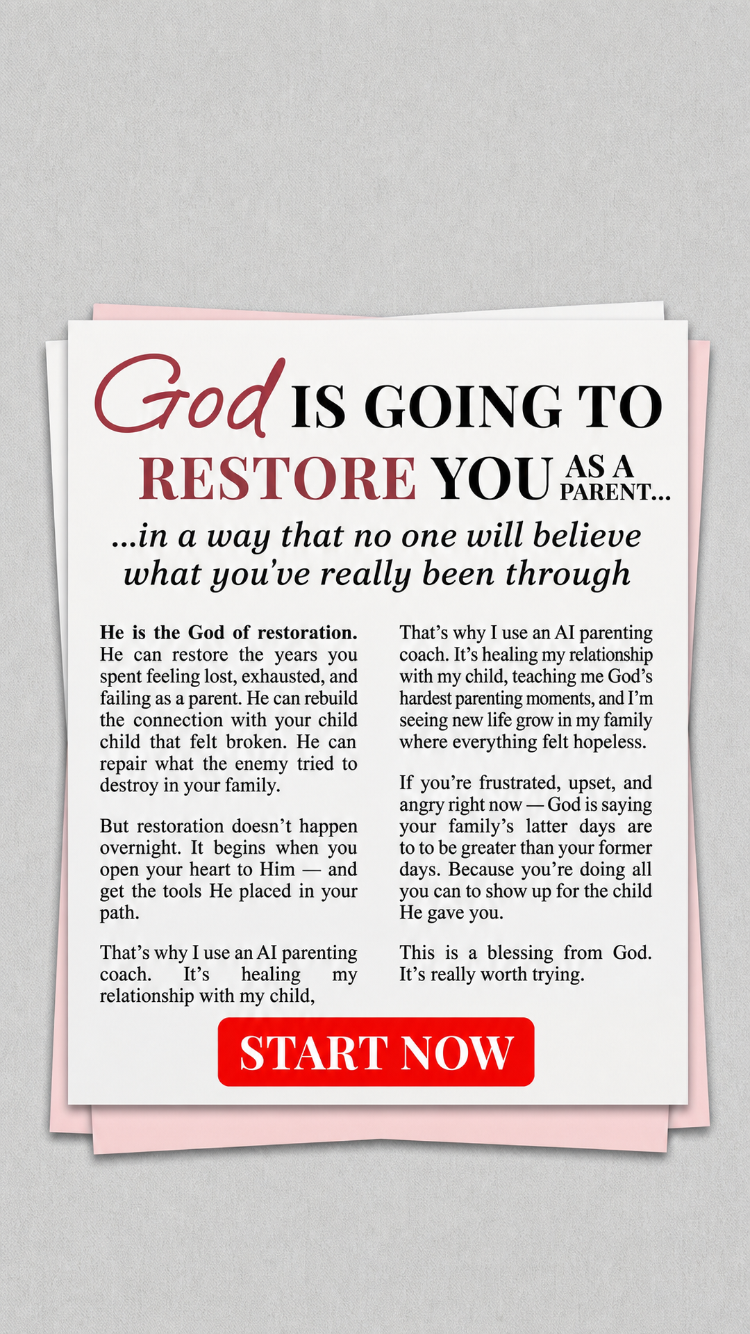 Kidology - Raising with faith Facebook ad
