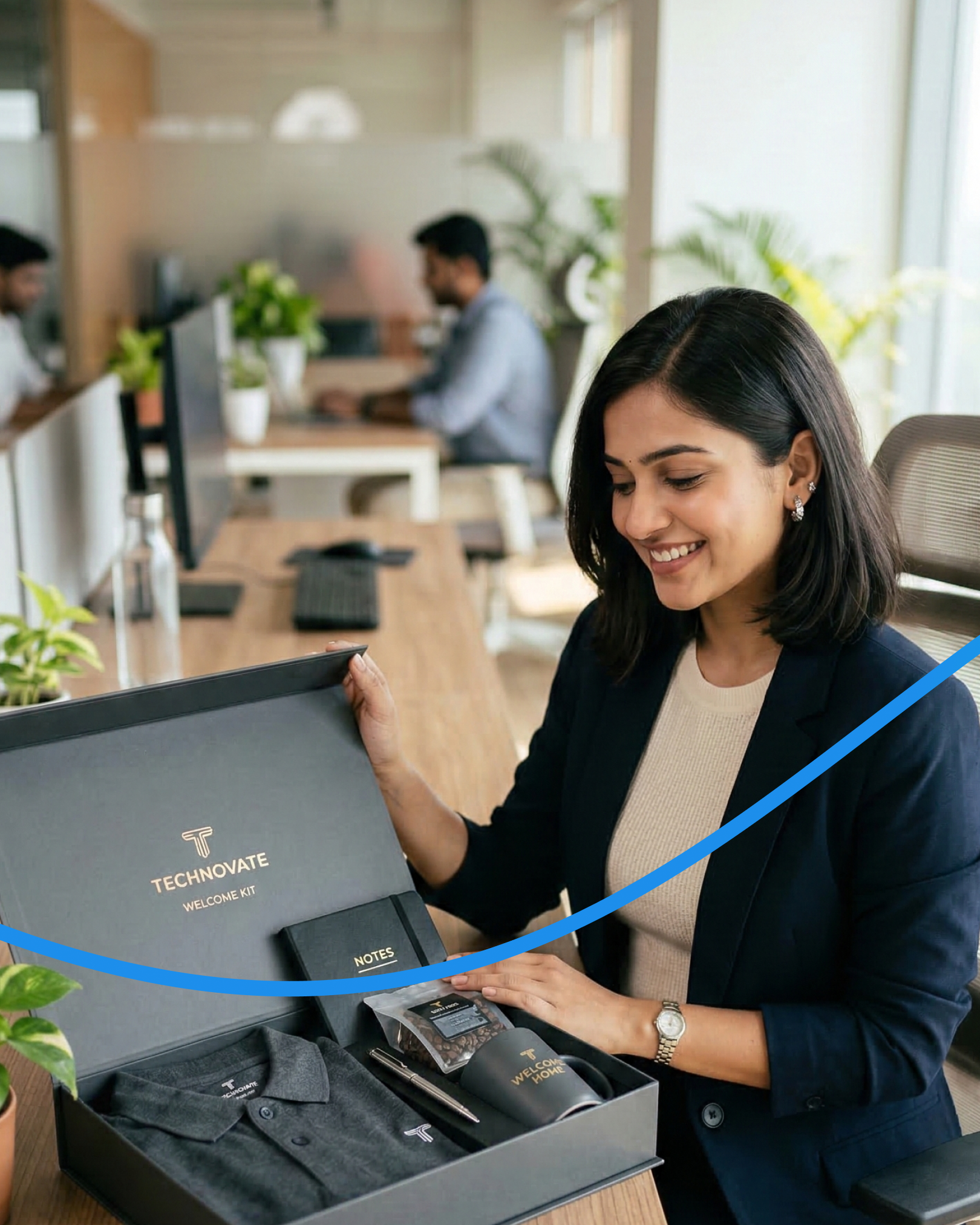 Allthingscustomized Facebook ad: Impress new hires with premium branded apparel, office…