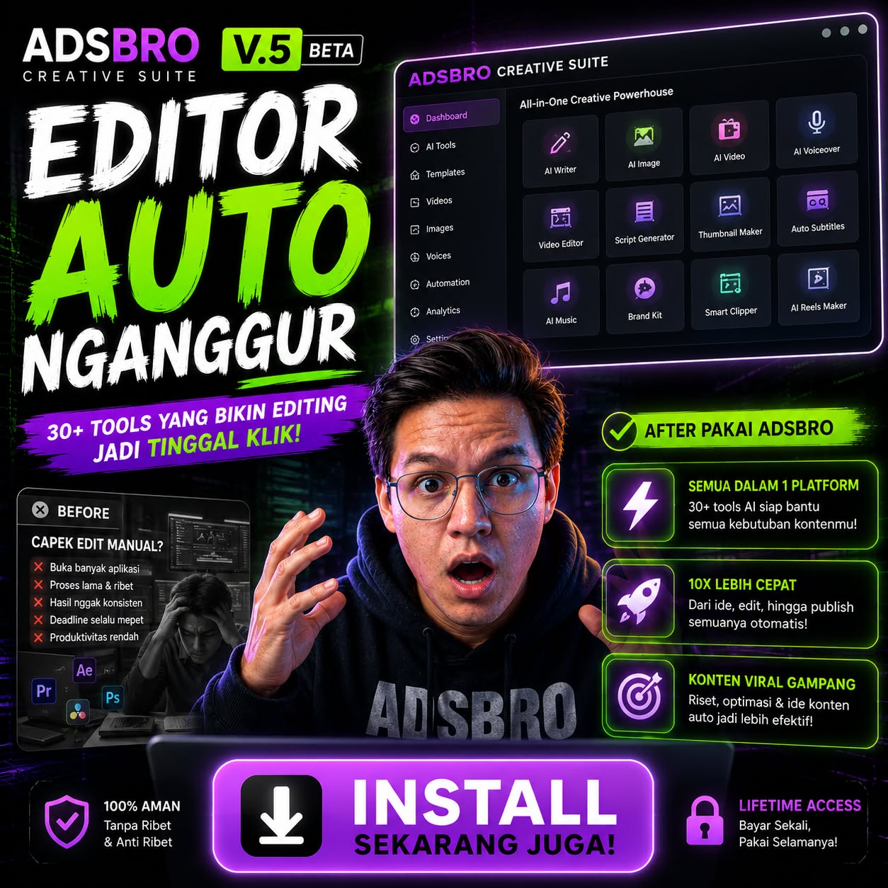 AdsBro Creative Facebook ad: LISENSI LIFETIME