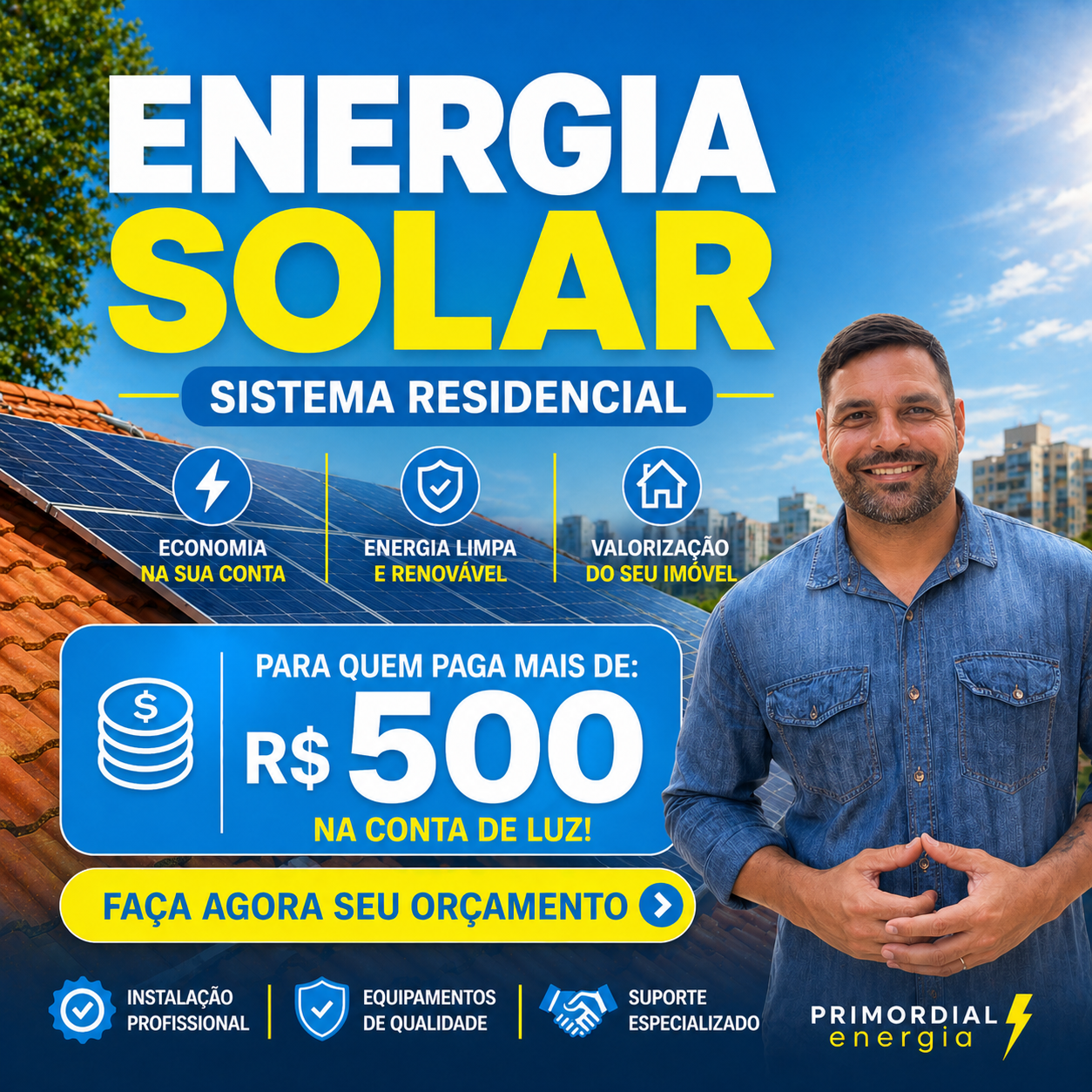 Primordial Energia Facebook ad: ORÇAMENTO IMEDIATO