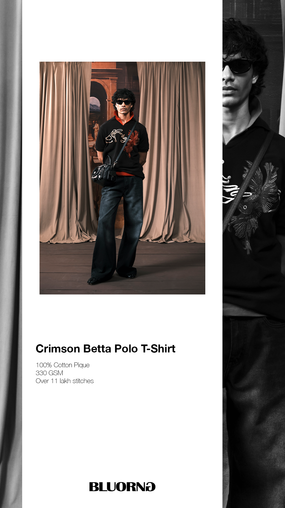 Bluorng Facebook ad: Crimson Betta Polo T-Shirt