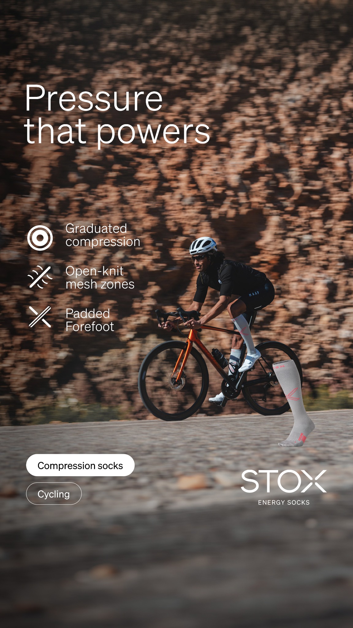 STOX Energy Socks Facebook ad