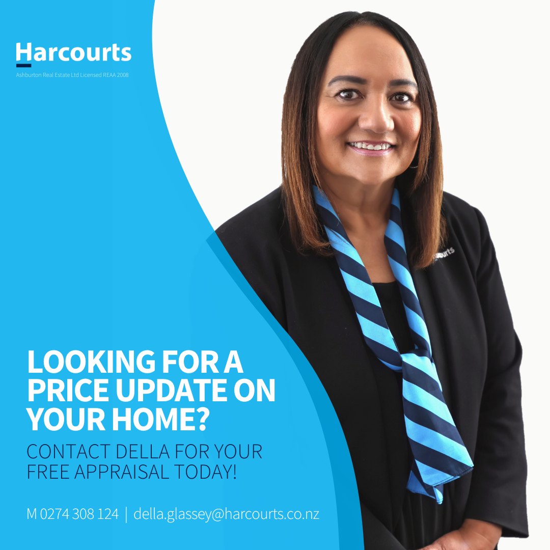 Della Glassey, Harcourts Ashburton Real Estate Facebook ad: No Obligation Free Appraisal with Della