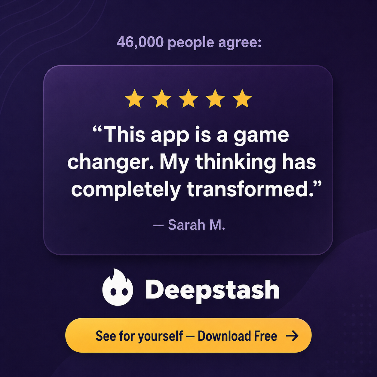 Deepstash Facebook ad