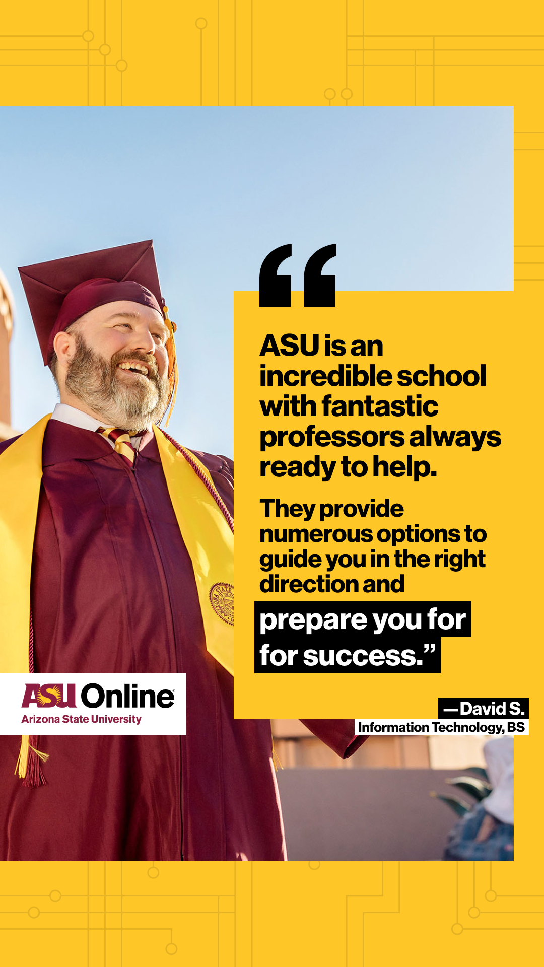 ASU Online Facebook ad