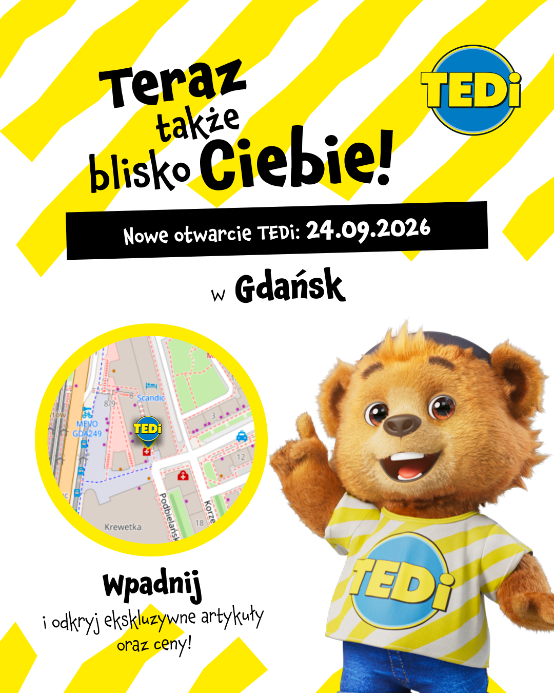 TEDi Polska Facebook ad: 80-895 Gdańsk, Podwale Grodzkie 8