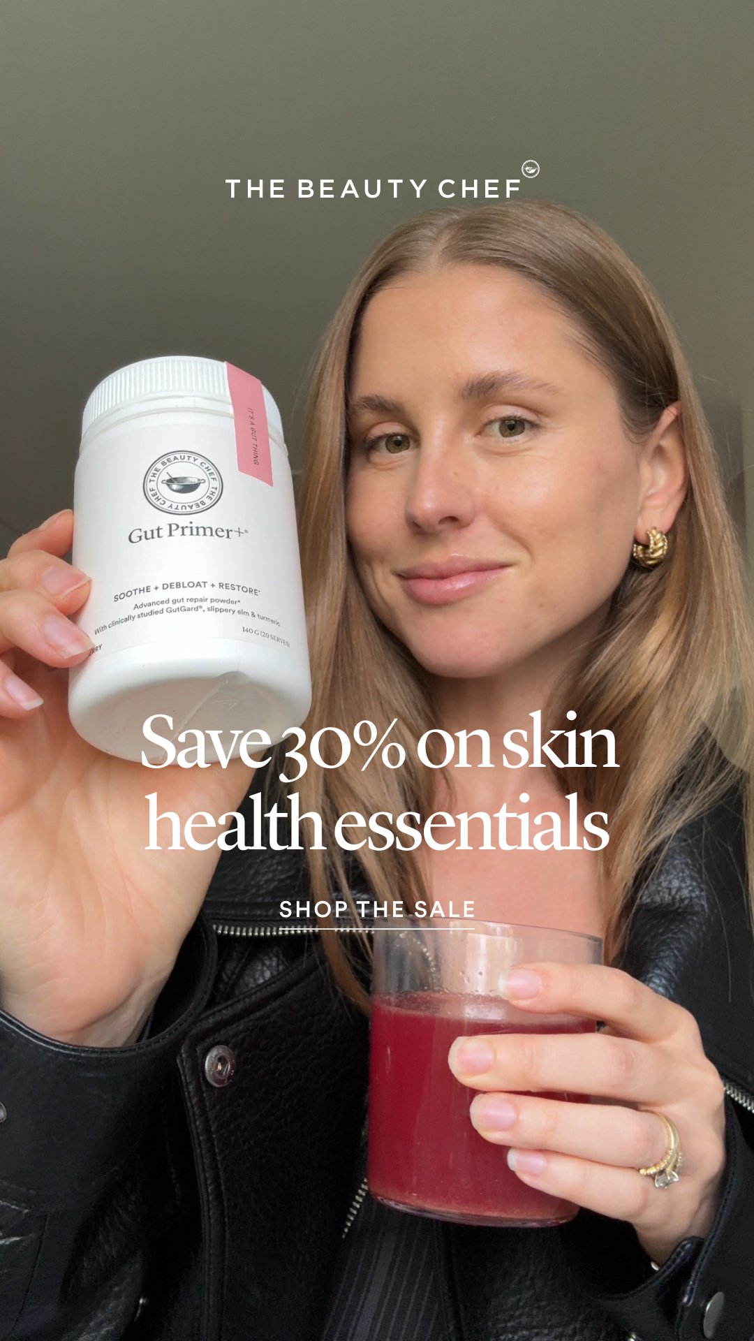The Beauty Chef Facebook ad: Save 30% on skin health essentials