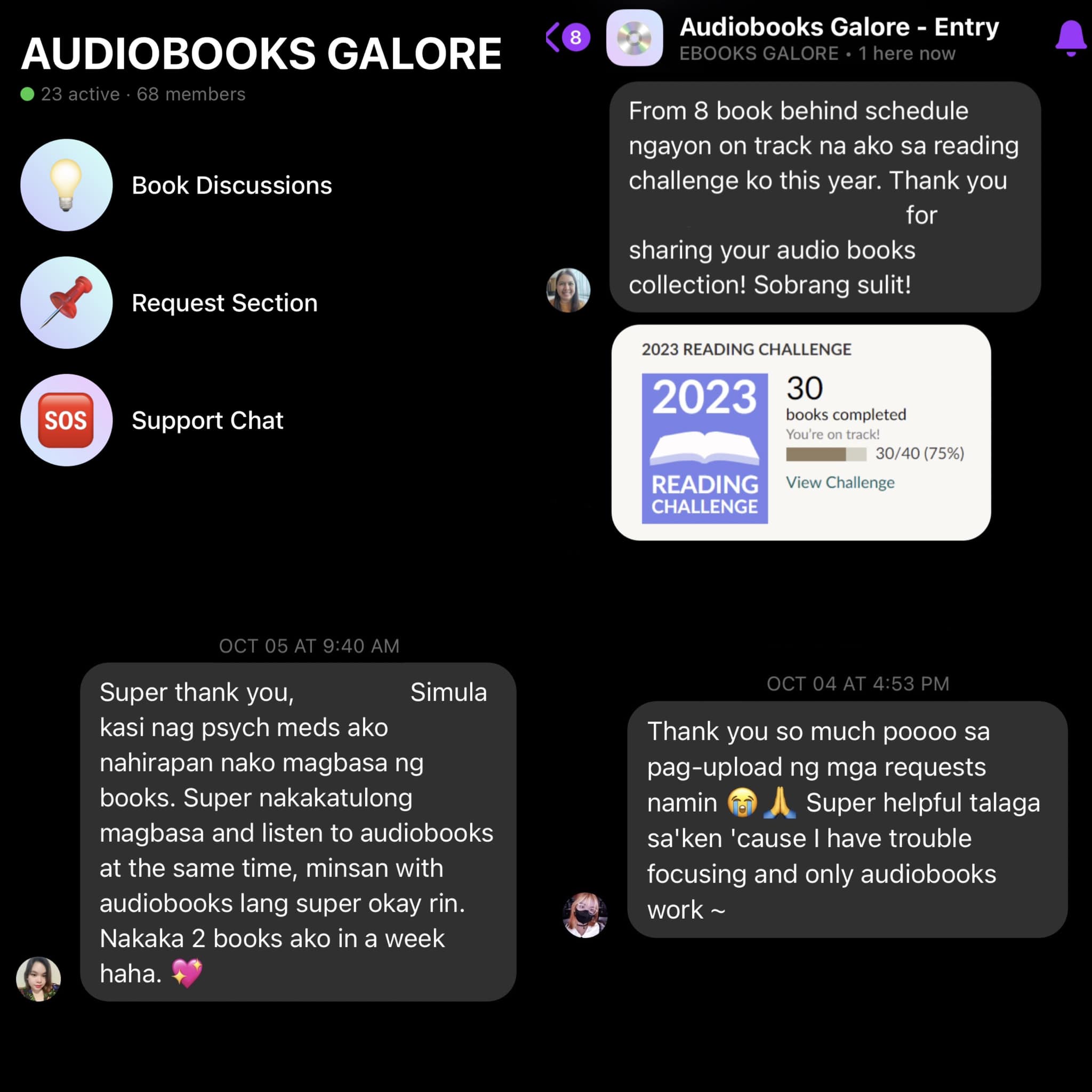 Audiobooks Galore Facebook ad: Speed up your reading with Audiobooks Galore!