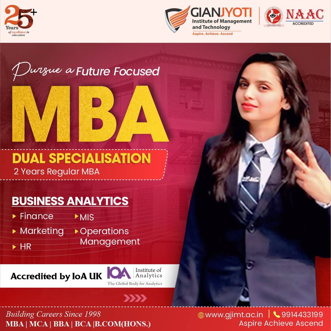 Gian Jyoti Institute of Management & Technology Facebook ad: Pursue Your MBA at GJIMT, Mohali, Where Careers…