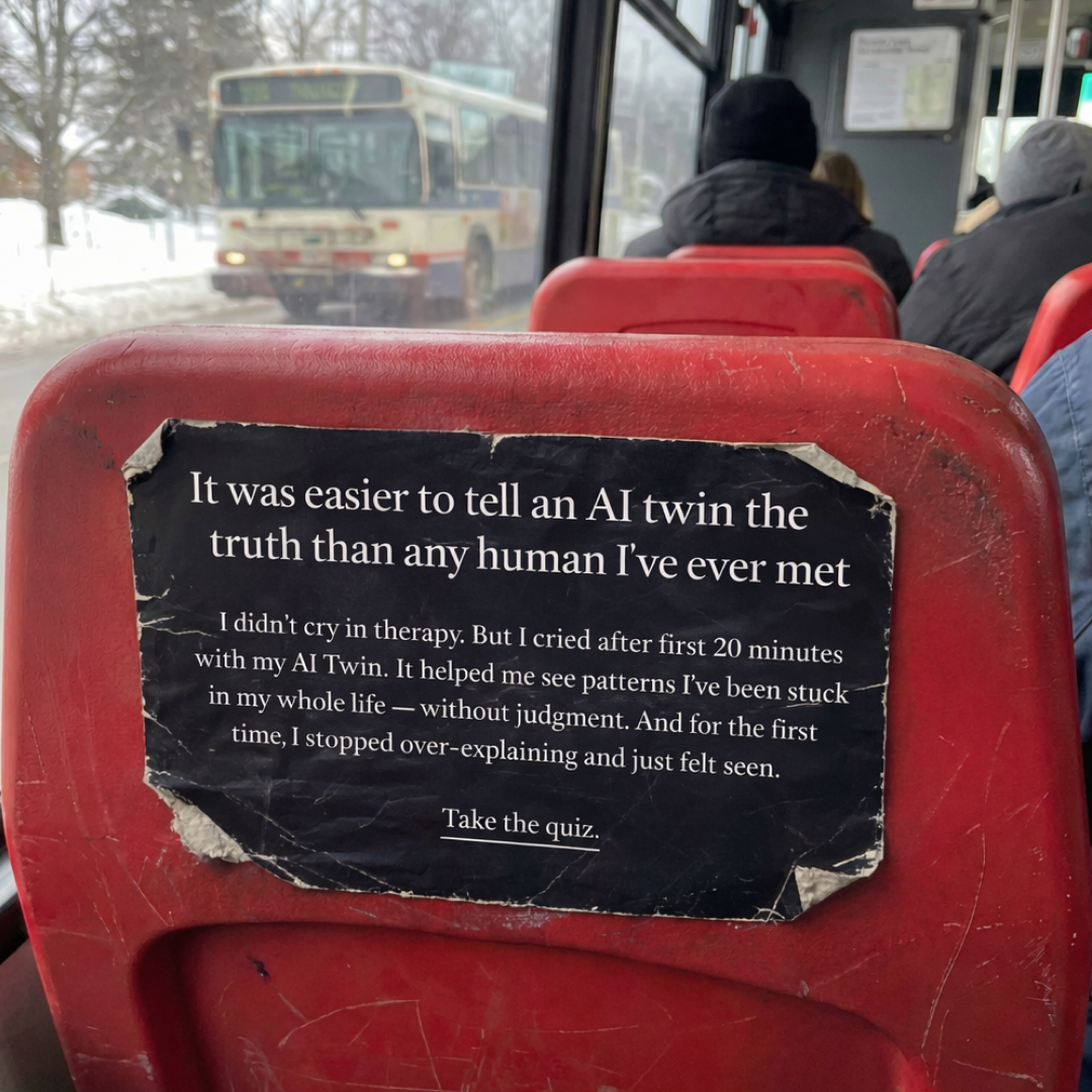 Copymind: AI twin for therapy Facebook ad